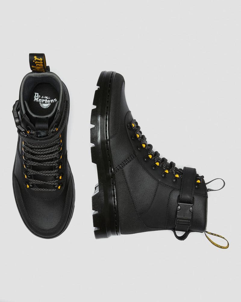 Botines Dr Martens Combs Tech Coated Lona Hombre Negros | MX 363FDN